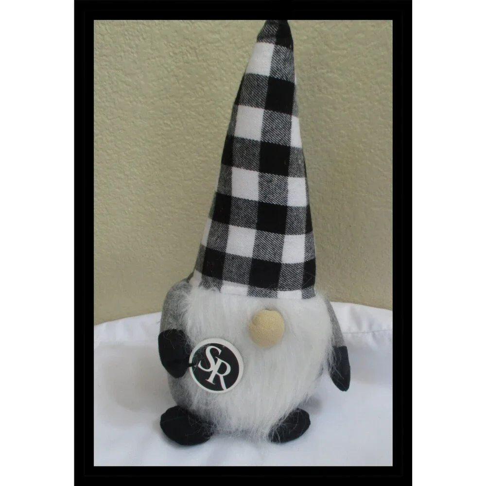 SR Black & White Plaid Gnome Heavy 12-1/2
